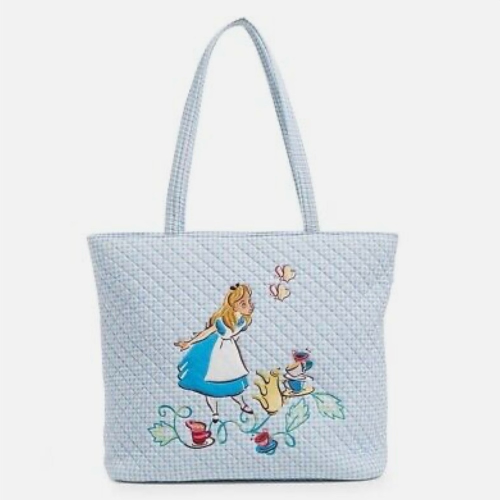 Vera Bradley large Disney Alice and Wonderland tote bag.